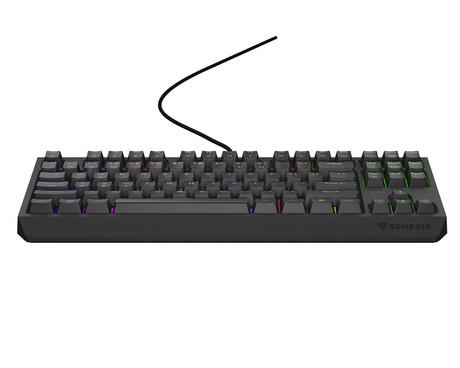 GENESIS THOR 230 TKL gaming mehanska tipkovnica, žična, RGB LED osvetlitev, Hot-Swap tehnologija, Anti-Ghosting, Outemu Red stikala, spomin, programska oprema, Plug & Play, F1-F12, črna
