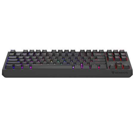GENESIS THOR 230 TKL gaming mehanska tipkovnica, brezžična / žična, USB 2.4GHz / BT / USB-C, baterija, RGB LED, Hot-Swap, Anti-Ghosting, Outemu Red, spomin, programska oprema, Plug&Play, F1-F12, črna