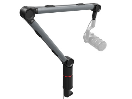 GENESIS THULIUM 700 stojalo / roka za mikrofon, univerzalna oblika, priloženi adapterji, 3-točkovna nastavitev, držala za kable, trpežna izdelava, kovina, črno-sivo