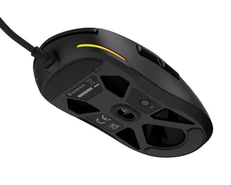 GENESIS KRYPTON 660 žična miška, gaming / pisarniška, 12.000DPI, ultra lahka teža, 6 gumbov, RGB LED osvetlitev, spomin, programska oprema, Plug & Play, 180cm kabel, črna (Onyx Black)