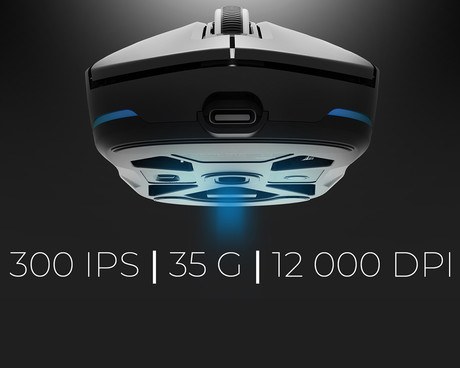 GENESIS ZIRCON 660 brezžična miška, gaming / pisarniška, 12.000DPI, USB 2.4GHz / Bluetooth / USB Type-C, 6 gumbov, polnilna baterija, spomin, programska oprema, Plug & Play, črna (Onyx Black)