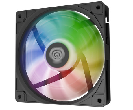 GENESIS OXAL 120 ARGB ventilator za računalnik / ohišje, univerzalni, 120mm velikost, do 1450 RPM, ultra tiho delovanje, blazinice proti vibracijam, ARGB LED osvetlitev, 3-PIN konektor, črn