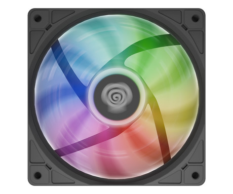 GENESIS OXAL 120 ARGB ventilator za računalnik / ohišje, univerzalni, 120mm velikost, do 1450 RPM, ultra tiho delovanje, blazinice proti vibracijam, ARGB LED osvetlitev, 3-PIN konektor, črn