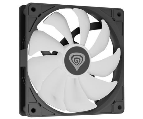 GENESIS OXAL 120 ARGB ventilator za računalnik / ohišje, univerzalni, 120mm velikost, do 1450 RPM, ultra tiho delovanje, blazinice proti vibracijam, ARGB LED osvetlitev, 3-PIN konektor, črn
