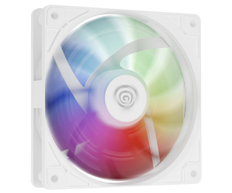 GENESIS OXAL 120 ARGB ventilator za računalnik / ohišje, univerzalni, 120mm velikost, do 1450 RPM, ultra tiho delovanje, blazinice proti vibracijam, ARGB LED osvetlitev, 3-PIN konektor, bel