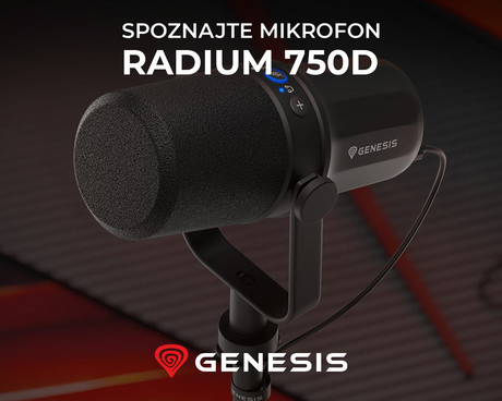 GENESIS RADIUM 750D profesionalni mikrofon, črn