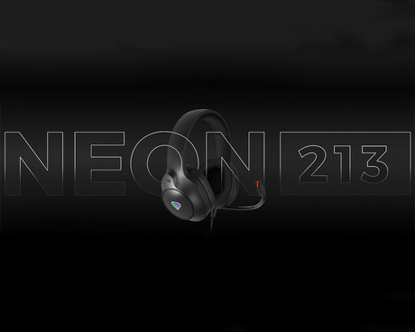 GENESIS NEON 213 naglavne slušalke, gaming / pisarniške, 2.0 STEREO zvok, mikrofon, RGB LED osvetlitev, nadzor glasnosti, gumbi za upravljanje, črne (Onyx Black)