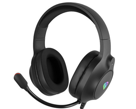 GENESIS NEON 213 naglavne slušalke, gaming / pisarniške, 2.0 STEREO zvok, mikrofon, RGB LED osvetlitev, nadzor glasnosti, gumbi za upravljanje, črne (Onyx Black)