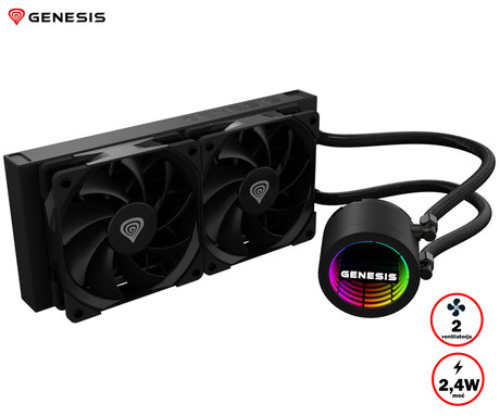 GENESIS HYDRIA 240 vodno hlajenje, All-In-One, črno