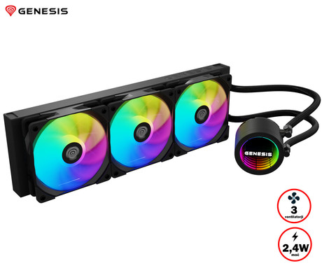 GENESIS HYDRIA 360 ARGB vodno hlajenje, All-In-One, črno