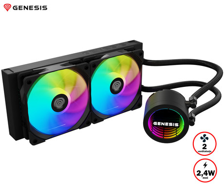 GENESIS HYDRIA 240 ARGB vodno hlajenje, All-In-One, črno