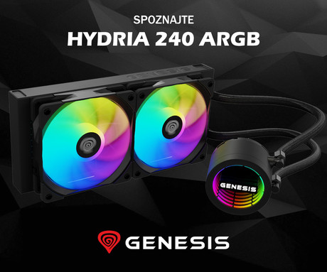GENESIS HYDRIA 240 ARGB vodno hlajenje, All-In-One, črno