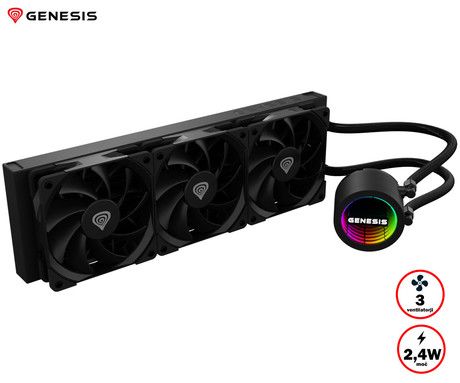 GENESIS HYDRIA 360 vodno hlajenje, All-In-One, črno