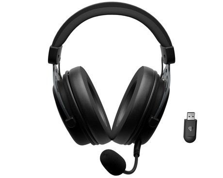 GENESIS TORON 706 brezžične naglavne slušalke, gaming / pisarniške, 2.0 STEREO zvok, USB 2.4GHz / BT / USB-C, baterija, snemljiv mikrofon, ultra lahka teža, univerzalna povezljivost, Plug&Play, črne