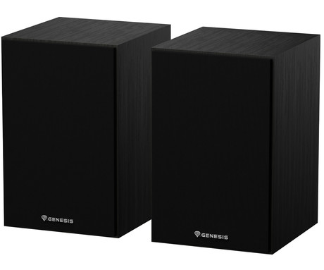 GENESIS ARSEN 302BT računalniški zvočniki, STEREO 2.0, 20W RMS, Bluetooth 5.3, 4" woofer + 1.25" tweeter, BassReflex funkcija, gumbi za upravljanje, RCA/Chinch, MDF les, črni (Classic Black)