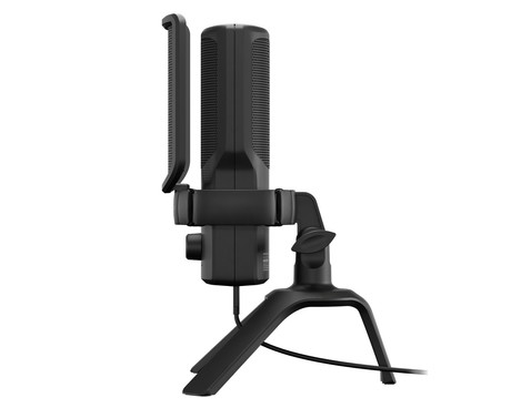 GENESIS RADIUM 250 profesionalni mikrofon, namizni / studijski, 192kHz, POP filter, gumb MUTE / GAIN, jack 3.5mm, USB Type-C, PC, RGB LED osvetlitev, črn