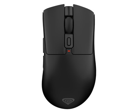 GENESIS ZIRCON 880 brezžična miška, gaming / pisarniška, 12.000DPI, USB 2.4GHz / Bluetooth / USB Type-C, 6 gumbov, Kailh Optical stikala, baterija, spomin, programska oprema, stekleni drsniki, črna