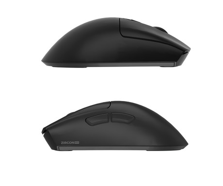 GENESIS ZIRCON 880 brezžična miška, gaming / pisarniška, 12.000DPI, USB 2.4GHz / Bluetooth / USB Type-C, 6 gumbov, Kailh Optical stikala, baterija, spomin, programska oprema, stekleni drsniki, črna