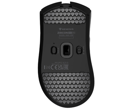 GENESIS ZIRCON 880 PRO brezžična gaming miška, 8K, 30.000DPI, USB 2.4GHz / Bluetooth / USB Type-C, 6 gumbov, Kailh Optical stikala, polnilna baterija, spomin, programska oprema, stekleni drsniki, črna