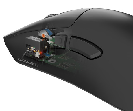 GENESIS ZIRCON 880 PRO brezžična gaming miška, 8K, 30.000DPI, USB 2.4GHz / Bluetooth / USB Type-C, 6 gumbov, Kailh Optical stikala, polnilna baterija, spomin, programska oprema, stekleni drsniki, črna