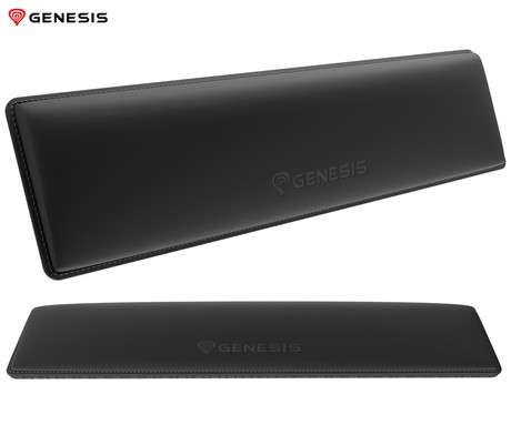 GENESIS RUBID 600 TKL podloga za zapestje, gaming / pisarniška / ergonomska, 355x88mm, Memory Foam spominska pena, Ice Silk Lycra tekstil, Cooling Gel plast, zaščiteni robovi, protizdrsna, črna