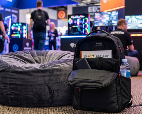 GENESIS PALLAD 480 univerzalni 2v1 nahrbtnik, za prenosnike do 16", 18L, potovalni / gaming, nastavljiv, trpežen, 9 žepov, prilagodljiv, ergonomska zasnova, vodoodporen, Trolley sistem, črn