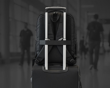 GENESIS PALLAD 480 univerzalni 2v1 nahrbtnik, za prenosnike do 16", 18L, potovalni / gaming, nastavljiv, trpežen, 9 žepov, prilagodljiv, ergonomska zasnova, vodoodporen, Trolley sistem, črn