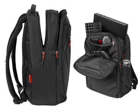 GENESIS PALLAD 480 univerzalni 2v1 nahrbtnik, za prenosnike do 16", 18L, potovalni / gaming, nastavljiv, trpežen, 9 žepov, prilagodljiv, ergonomska zasnova, vodoodporen, Trolley sistem, črn