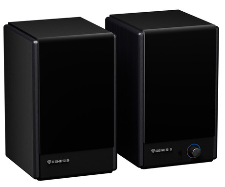 GENESIS ARSEN 402BT računalniški zvočniki, STEREO 2.0, 60W RMS, Bluetooth 5.3, 3.5" woofer + 0.75" tweeter, BassReflex funkcija, gumbi za upravljanje, RCA/Chinch, MDF les, črni (Classic Black)