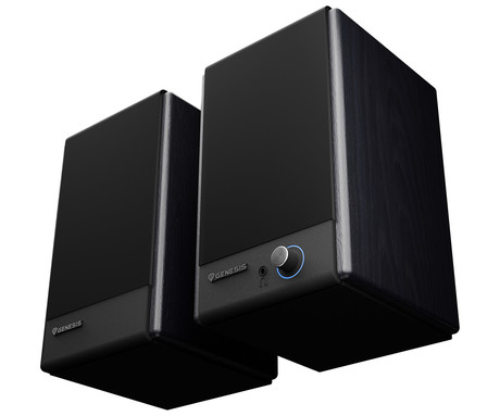 GENESIS ARSEN 402BT računalniški zvočniki, STEREO 2.0, 60W RMS, Bluetooth 5.3, 3.5" woofer + 0.75" tweeter, BassReflex funkcija, gumbi za upravljanje, RCA/Chinch, MDF les, črni (Classic Black)