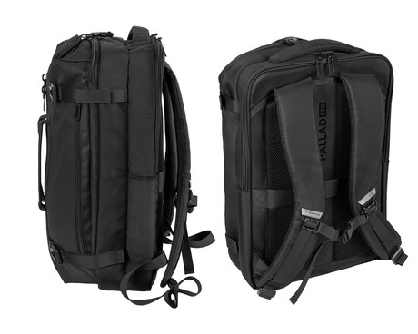 GENESIS PALLAD 570 univerzalni 2v1 nahrbtnik, za prenosnike do 17.3", 29L, potovalni / gaming, nastavljiv, trpežen, 11 žepov, prilagodljiv, ergonomska zasnova, vodoodporen, Trolley sistem, črn