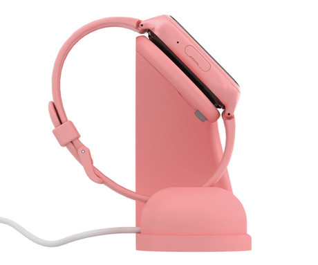 MANTA STELIO JUNIOR polnilno stojalo za otroško pametno uro, roza (Powder Pink)