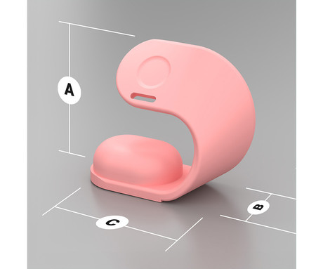 MANTA STELIO JUNIOR polnilno stojalo za otroško pametno uro, roza (Powder Pink)