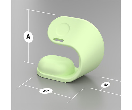 MANTA STELIO JUNIOR polnilno stojalo za otroško pametno uro, zeleno (Pistacchio Green)