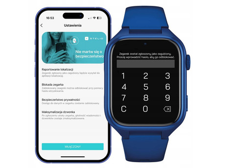 MANTA STELIO JUNIOR 4G otroška pametna ura, 4G LTE, SIM, modra (Navy Blue)
