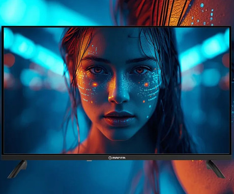 MANTA MATV001LHN32 LED TV sprejemnik, 32" (81cm), HD, HyperVision GPU, Dolby STEREO 5.1, DVB-C/T/T2/S/S2/HEVC, Hotel Mode, 2x HDMI, 2x USB, 1x CI+, Frameless oblika