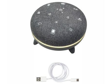 MANTA SPK03-GR SZUMI GO prenosni zvočnik, Bluetooth, 3W, polnilna baterija, RGB LED osvetlitev, White Noise zvočni učinki, časovnik / timer, siv (Dust Gray)