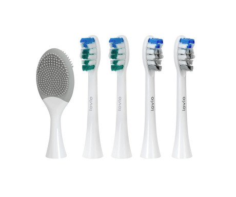 MANTA LOVIO SonicProtect PRO sonična električna zobna ščetka, 5 nastavkov, 5 načinov, 3 stopnje, senzor pritiska, Sonic Vibration tehnologija, baterija, IPX8 vodoodpornost, dodatki, bela (Pure White)