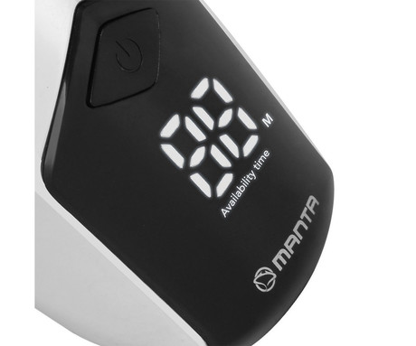 MANTA SHAVIO HS-01BK brezžični strižnik, za obraz / glavo / telo, 8 nastavkov, natančna rezila, polnilna baterija, LED zaslon, IPX7 vodoodpornost, USB Type-C, črno-srebrn (Graphite Black)