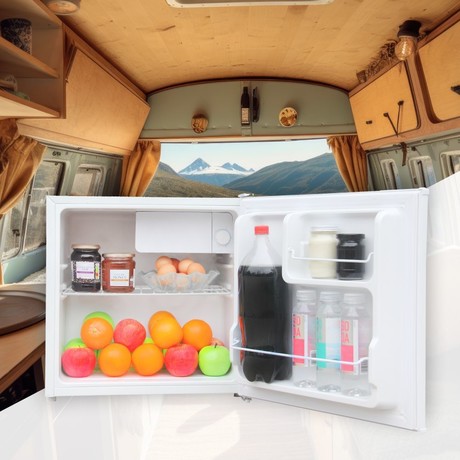 MANTA MM515P mini hladilnik, 46L, 6-stopenjski nadzor temperature, učinkovito hlajenje, predal z nizko temperaturo, nastavljive nogice / stran odpiranja, 48.7x48x45cm, bel (Pure White)