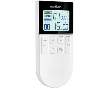 MEDIVON STREAM PRO EMS mišični elektrostimulator, profesionalni / medicinski, regeneracija / terapija, polnilna baterija, 50 programov, nastavljiva frekvenca / intenzivnost,  MultiZone Relief, LCD