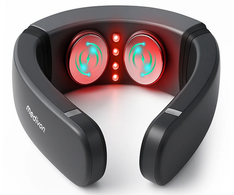 MEDIVON SMART EMS mišični elektrostimulator, profesionalni / medicinski, 3D NeckFit, celovita EMS mišična terapija, polnilna baterija, funkcija gretja / termopunkture, +2 elektrodi, +daljinec