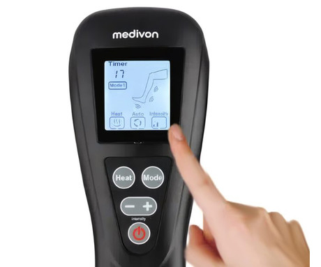 MEDIVON NOBLE AIR PRO kompresijska masažna naprava za noge, limfna / profesionalna, sproščanje / raztezanje / regeneracija, 4 načini, 4 intenzivnosti, SmartPressure, funkcija gretja, dajinec, časovnik