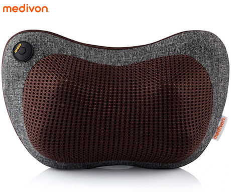 MEDIVON TRAVEL 3 masažna blazina, univerzalna / prenosna, SHIATSU ELITE 360 masaža, sproščanje / raztezanje / regeneracija, 2000mAh polnilna baterija, 8 masažnih glav, funkcija gretja, pas, USB Type-C