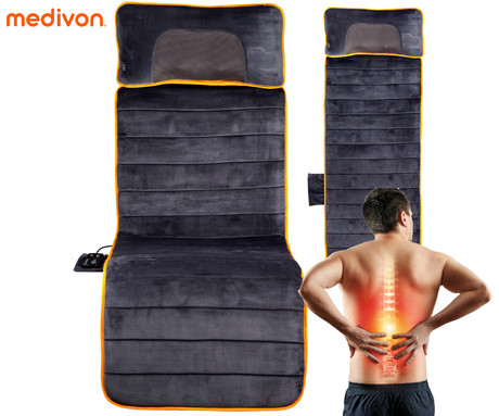 MEDIVON NOVA masažna podloga, profesionalna, SHIATSU / VIBRACIJSKA masaža, sproščanje / raztezanje / regeneracija, večconska globoka masaža, 12 masažnih glav, funkcija gretja, daljinski upravljalnik