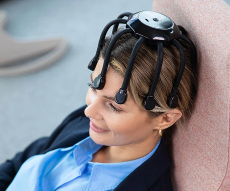 MEDIVON OCTOPUS masažna naprava za glavo / lasišče, profesionalna / ergonomska, 3D 360° VIBRACIJSKA masaža, sproščanje / terapija, polnilna baterija, 14 masažnih točk, 5 načinov, časovnik, USB Type-C