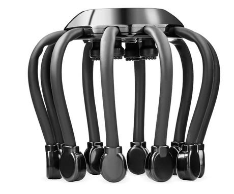 MEDIVON OCTOPUS masažna naprava za glavo / lasišče, profesionalna / ergonomska, 3D 360° VIBRACIJSKA masaža, sproščanje / terapija, polnilna baterija, 14 masažnih točk, 5 načinov, časovnik, USB Type-C