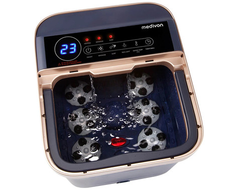 MEDIVON HYDRO vodna masažna naprava za stopala, profesionalna / premium, 505W, TAI CHI / ACUPRESSURE masaža, sproščanje / terapija, 6 masažnih glav, nastavljiva temperatura, SurfMode, daljinec, timer