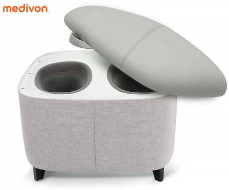 MEDIVON ATLANTIS masažna naprava za stopala, profesionalna, SHIATSU ELITE 360 / VIBRACIJSKA masaža, sproščanje / raztezanje / regeneracija, 3 načini, 8 masažnih glav, funkcija gretja, časovnik, gumbi