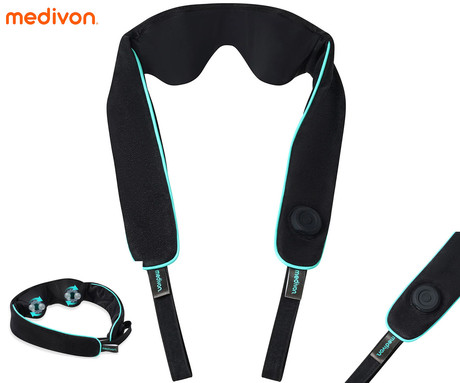 MEDIVON MOTION X masažna naprava za telo, profesionalna, 3D SHIATSU masaža, 2 načina, sproščanje / raztezanje / regeneracija, polnilna baterija, DualComfort tehnologija, časovnik, gumb, ročaji, USB-C